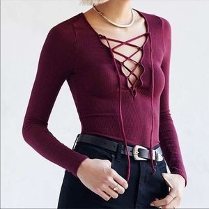 Urban Outfitters Lace Up Top